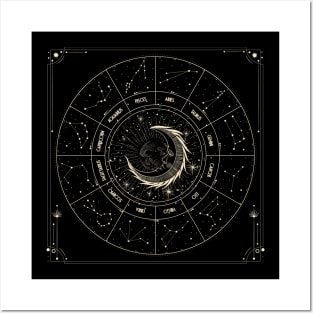 Astrology circle Posters and Art